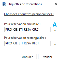 Annotations boîte de dialogue