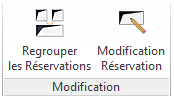 Regrouper une réservation toolbar